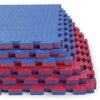 Home Gym Mats for Floor for Home and Living Room, Interlocking Rubber Floor Gym Mat, Super Absorbent Eva Foam Workout Mat Kabaddi mat, Playing mat, Yoga mat 1 * 1 mtr. (Red/Blue, 20mm