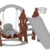 Castle Slide with Swing