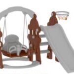 Castle Slide with Swing
